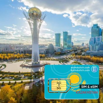 Sim Du Lịch Kazakhstan 15 Ngày Tốc Độ Cao